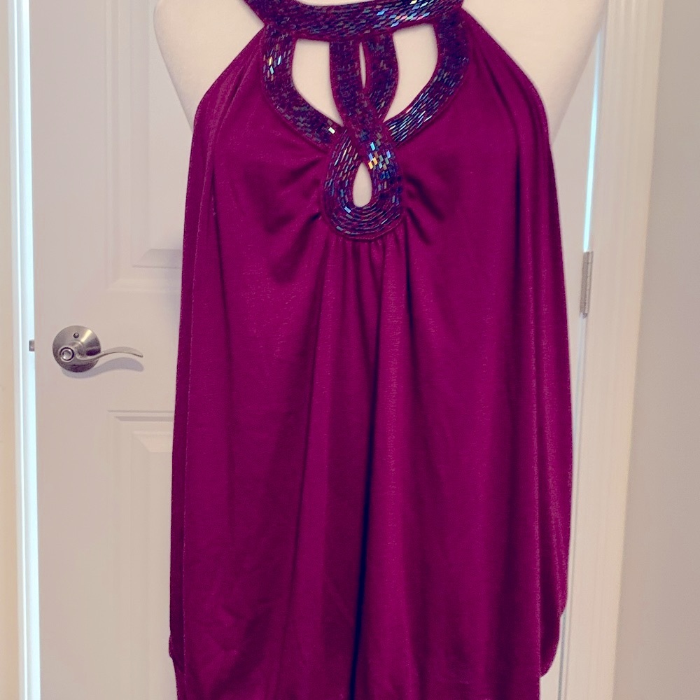 Burgundy/Maroon/Purple sleeveless top